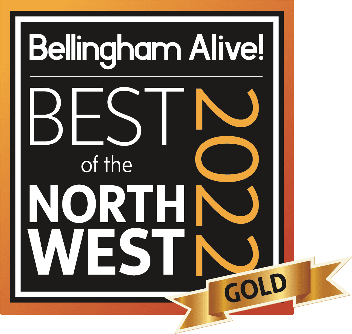 Bellingham Alive Best of the Northwest 2022 Gold winner badge